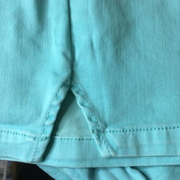 WILD FABLE Notch Front Stretch Denim Mini Skirt in "Distressed Aqua" Color  NEW! - Picture 9 of 12
